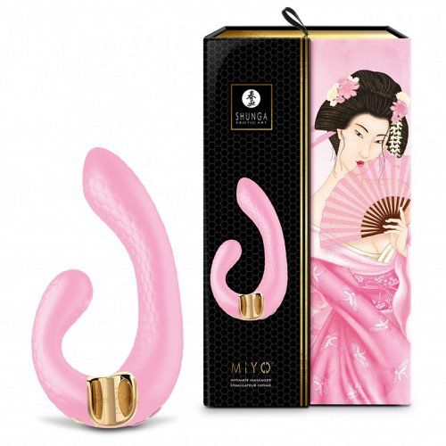 shunga vibrador masajeador miyo rosa