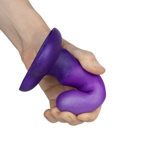 Dildo Mini Flow Unicorn Morado Silicona Líquida 12,5 x 3,5cm