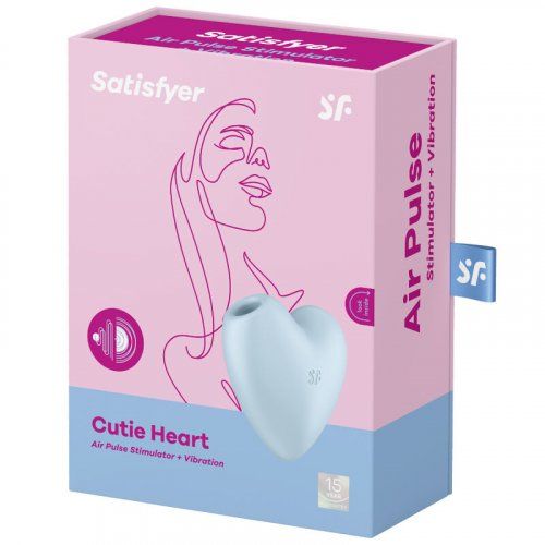 Succionador con vibración CUTIE HEART AZUL
