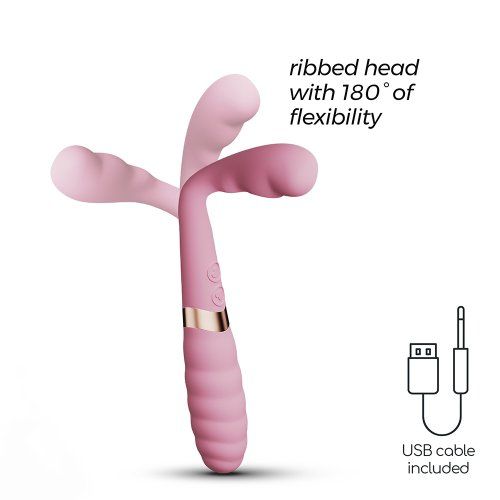 Vibrador con doble y flexible. Un motor en cada punta.