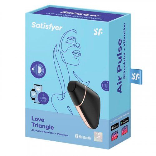 SATISFYER SUCCIONADOR LOVE TRIANGLE APP NEGRO