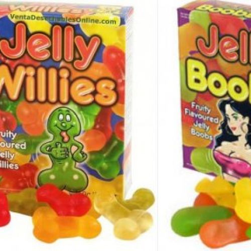 gominolas con forma de pene y tatas