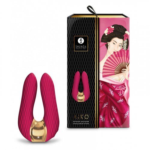 shunga vibrador masajeador aiko frambuesa