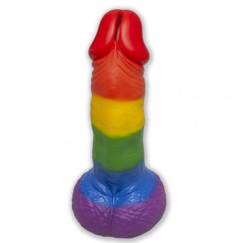 Hucha con forma de pene bandera gay