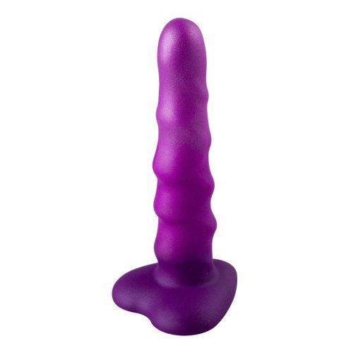 Dildo Flow Unicorn Plus Morado Silicona Líquida 17,5 x 3,5cm