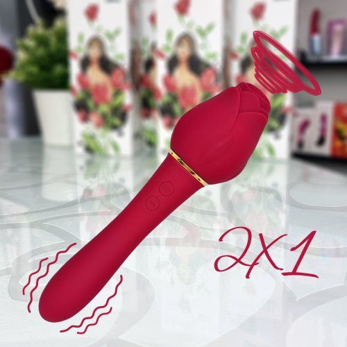 succionador y vibrador con forma de flor