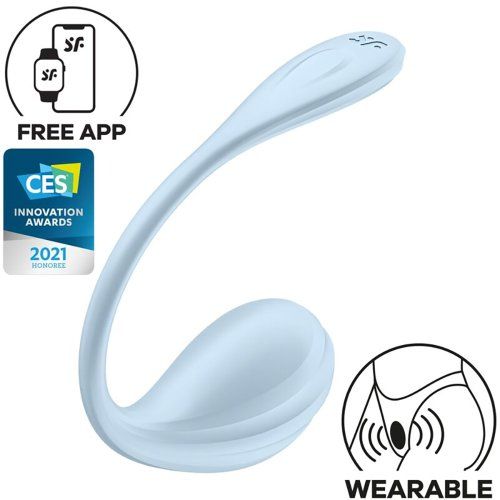 SATISFYER   SMOOTH PETAL ESTIMULADOR PUNTO G CELESTE APP GRATUITA
