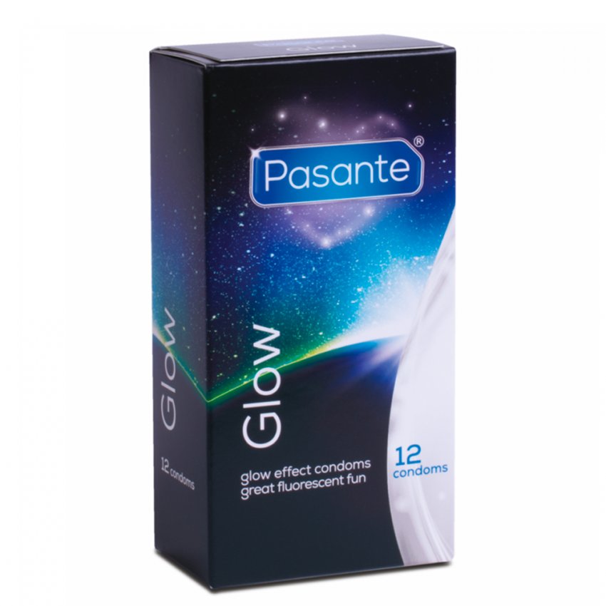 preservativos pasante fluorescentes 12un